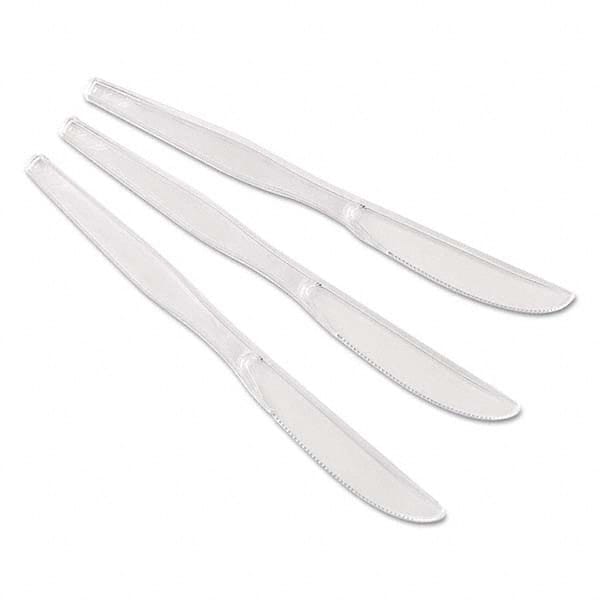Dixie - Heavyweight Polystyrene Cutlery, Knives, Clear, 1000/Carton - Exact Tool & Supply