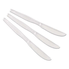 Dixie - Heavyweight Polystyrene Cutlery, Knives, Clear, 1000/Carton - Exact Tool & Supply