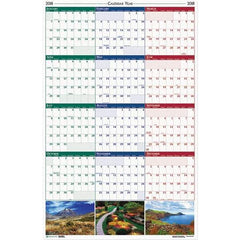 House of Doolittle - 1 Sheet, 24 x 37", Erasable Wall Calendar - Earthscapes Nature - Exact Tool & Supply
