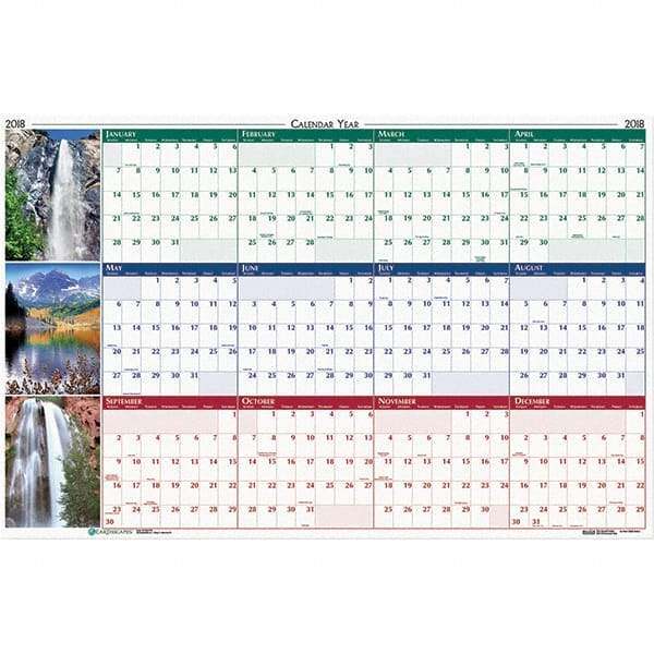 House of Doolittle - 1 Sheet, 18 x 24", Erasable Wall Calendar - Exact Tool & Supply
