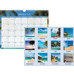 AT-A-GLANCE - 12 Sheet, 15 x 12", Wall Calendar - Tropical - Exact Tool & Supply
