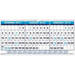 House of Doolittle - 4 Sheet, 23-1/2 x 12", Wall Calendar - Exact Tool & Supply