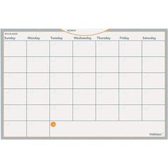 AT-A-GLANCE - 12 Sheet, 18 x 12", Erasable Wall Calendar - Gray, White & Orange - Exact Tool & Supply