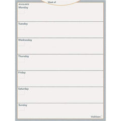 AT-A-GLANCE - 52 Sheet, 18 x 24", Erasable Wall Calendar - Gray, White & Orange - Exact Tool & Supply