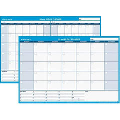 AT-A-GLANCE - 1 Sheet, 48 x 32", Erasable Wall Calendar - White & Blue - Exact Tool & Supply