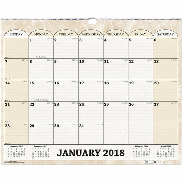 House of Doolittle - 12 Sheet, 14-7/8 x 12", Wall Calendar - Exact Tool & Supply