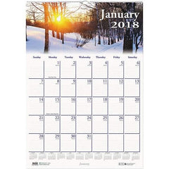 House of Doolittle - 12 Sheet, 12 x 16-1/2", Wall Calendar - Scenic - Exact Tool & Supply