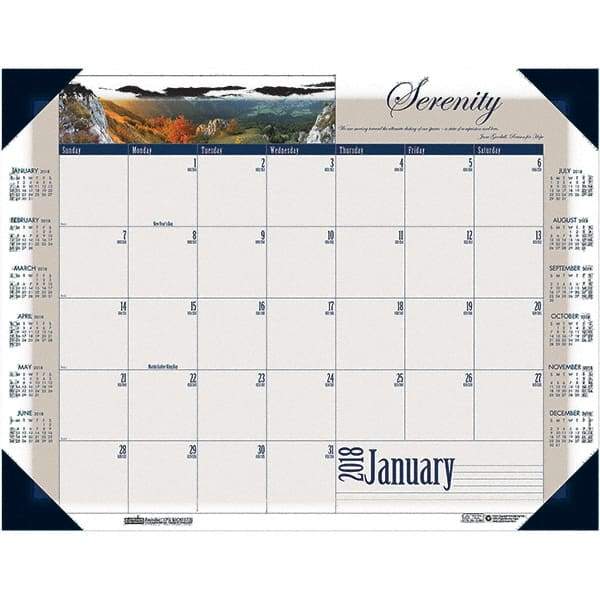 House of Doolittle - 12 Sheet, 22 x 17", Desk Pad Calendar - Motivational - Exact Tool & Supply