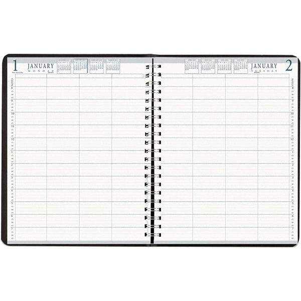 House of Doolittle - 365 Sheet, 8 x 11", Group Daily Appointment Book - Black - Exact Tool & Supply