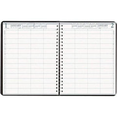 House of Doolittle - 365 Sheet, 8 x 11", Group Daily Appointment Book - Black - Exact Tool & Supply