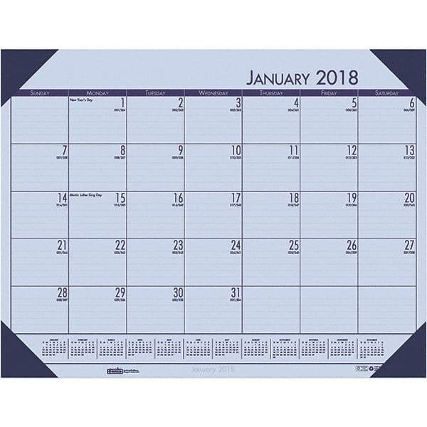 House of Doolittle - 12 Sheet, 22 x 17", Desk Pad Calendar - Sunset Orchid - Exact Tool & Supply