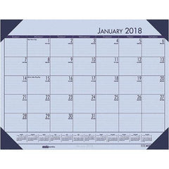 House of Doolittle - 12 Sheet, 22 x 17", Desk Pad Calendar - Sunset Orchid - Exact Tool & Supply