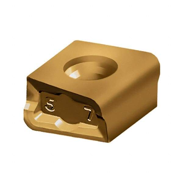 Walter - LNHU100508 B57T Grade WKP35G Carbide Milling Insert - TiAlN/TiN Finish, 5.5mm Thick, 0.8mm Corner Radius - Exact Tool & Supply