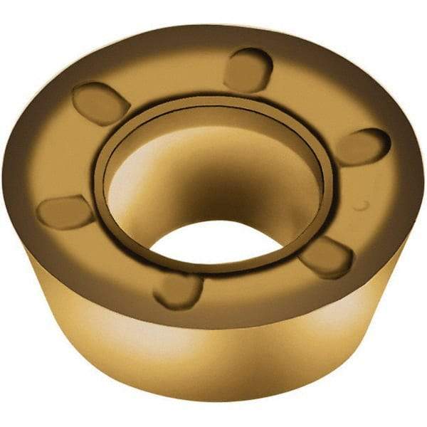 Walter - RDMT1204M0 D57 Grade WKP35G Carbide Milling Insert - TiAlN/TiN Finish, 4.76mm Thick, 12mm Inscribed Circle, 6mm Corner Radius - Exact Tool & Supply
