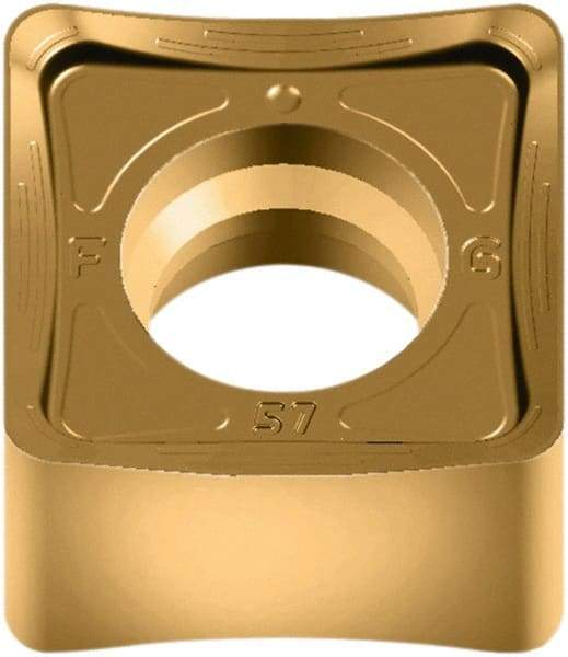 Walter - SNMX120512 F27 Grade WKP35G Carbide Milling Insert - TiAlN/TiN Finish, 6.4mm Thick, 1/2" Inscribed Circle, 1.2mm Corner Radius - Exact Tool & Supply