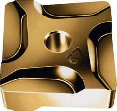Walter - SNEF1204M0 Grade WKP35G Carbide Milling Insert - TiAlN/TiN Finish, 4.76mm Thick, 1/2" Inscribed Circle, 0.8mm Corner Radius - Exact Tool & Supply
