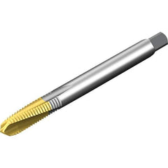 Sandvik Coromant - 3 Flute 6HX Spiral Flute Tap - Powdered Metal High Speed Steel, TiN Finish - Exact Tool & Supply