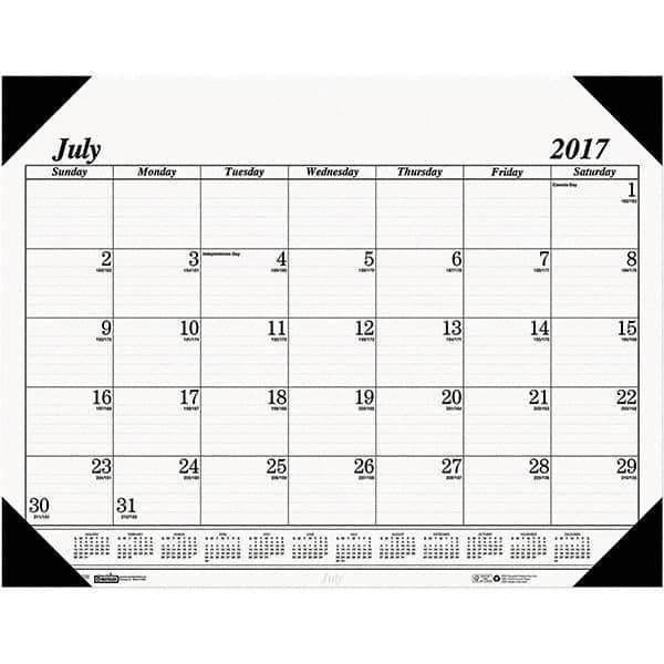 House of Doolittle - 14 Sheet, 22 x 17", Desk Pad Calendar - White - Exact Tool & Supply