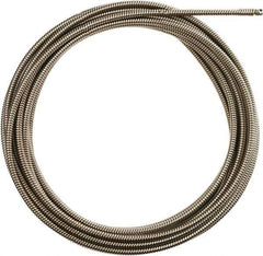 Milwaukee Tool - 1/2" x 50' Drain Cleaning Machine Cable - Inner Core, 1-1/4" to 2-1/2" Pipe, Use with Milwaukee Drain Cleaning Tools - Exact Tool & Supply