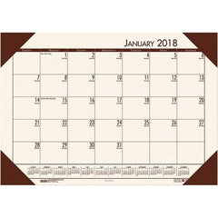 House of Doolittle - 12 Sheet, 22 x 17", Desk Pad Calendar - Moonlight Cream - Exact Tool & Supply