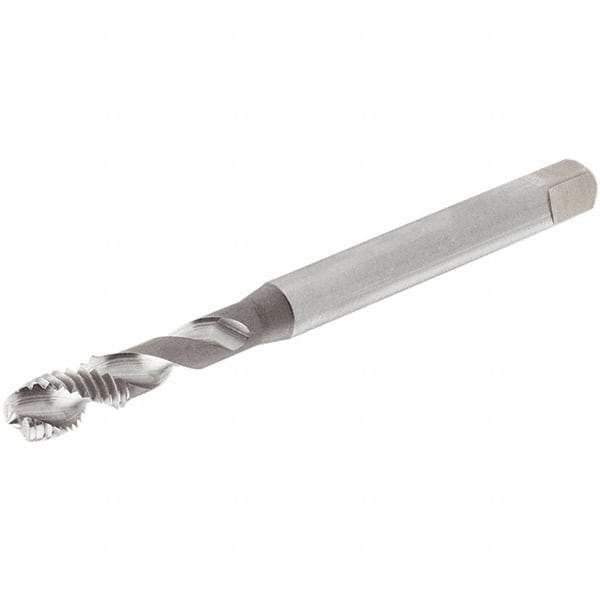 Iscar - M10x1.00 Metric Fine 3 Flute 6HX Modified Bottoming Spiral Flute Tap - High Speed Steel, 90mm OAL, Right Hand Flute, Right Hand Thread, Series TPST M - Exact Tool & Supply