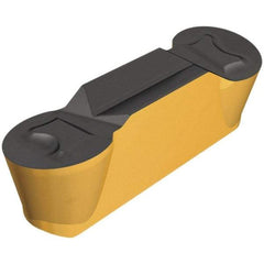 Iscar - 5025HFPL Grade IC806, 5mm Cutting Width Carbide Grooving Insert - 2.5mm Max Depth of Cut, Left Hand, 2.5mm Corner Radius, AlTiN Finish - Exact Tool & Supply