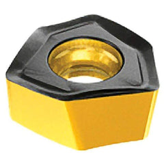 Iscar - H600 WXCU070515 HP Grade IC882 Carbide Milling Insert - TiAlN/TiN Finish, 5.9mm Thick, 11.14mm Inscribed Circle, 1.5mm Corner Radius - Exact Tool & Supply