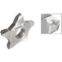 Iscar - 24N157PENTA Grade IC807G, 1.57mm Cutting Width Carbide Grooving Insert - 3mm Max Depth of Cut, 0.79mm Corner Radius, TiAlN/AlTiN/TiN Finish - Exact Tool & Supply