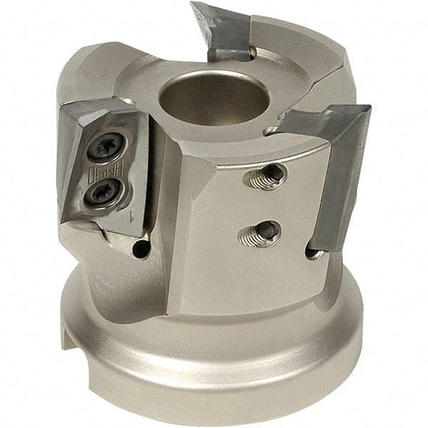 Iscar - 25mm Cut Diam, 0.059" Max Depth, 24mm Shank Diam, Cylindrical Shank Indexable High-Feed End Mill - Screw Holding Method, FF WOMT/WOCT, FF WOMW Insert, FF EW Toolholder, Through Coolant - Exact Tool & Supply
