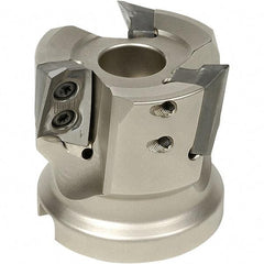 Iscar - 25mm Cut Diam, 0.059" Max Depth, 24mm Shank Diam, Cylindrical Shank Indexable High-Feed End Mill - Screw Holding Method, FF WOMT/WOCT, FF WOMW Insert, FF EW Toolholder, Through Coolant - Exact Tool & Supply