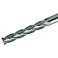 Iscar - 12mm, 75mm LOC, 12mm Shank Diam, 150mm OAL, 4 Flute, Solid Carbide Square End Mill - Single End, Uncoated, Spiral Flute, 30° Helix, Centercutting, Right Hand Cut, Right Hand Flute - Exact Tool & Supply