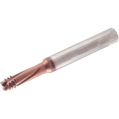 Iscar - M12x1.25, M8x1.25 ISO, 6.1mm Cutting Diam, 4 Flute, Solid Carbide Helical Flute Thread Mill - Internal Thread, 64mm OAL, 8mm Shank Diam - Exact Tool & Supply