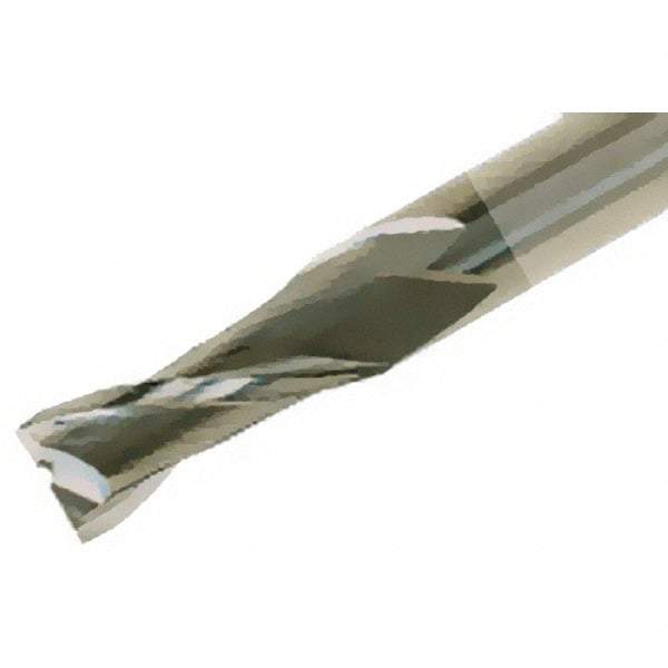 Iscar - 6mm, 16mm LOC, 6mm Shank Diam, 57mm OAL, 2 Flute, Solid Carbide Square End Mill - Single End, Uncoated, Spiral Flute, 30° Helix, Centercutting, Right Hand Cut, Right Hand Flute - Exact Tool & Supply