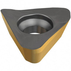 Iscar - HM390 TPCT1003 PDR Grade IC808 Carbide Milling Insert - TiAlN/AlTiN/TiN Finish, 4mm Thick, 7.5mm Inscribed Circle, 0.8mm Corner Radius - Exact Tool & Supply
