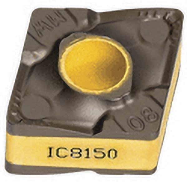 Iscar - SOGT100408 DT Grade IC808 Carbide Indexable Drill Insert - TiN/TiAlN Finish, Square, 9.8mm Inscribed Circle - Exact Tool & Supply