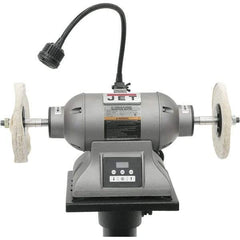 Jet - 8" Wheel Diam x 1/2" Wheel Width, 1 hp Buffer - 5/8" Arbor Hole Diam, 3 Phase, 3,600 Max RPM, 115 Volts - Exact Tool & Supply
