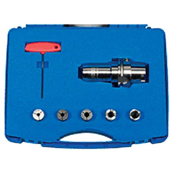 Iscar - 5 Piece, Hydraulic Collet Chuck Kit - Exact Tool & Supply