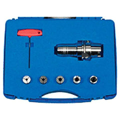 Iscar - 5 Piece, Hydraulic Collet Chuck Kit - Exact Tool & Supply