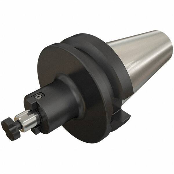 Iscar - BT50 Taper Shank 64mm Pilot Diam Shell Mill Holder - 320mm Flange to Nose End Projection, M24 Lock Screw - Exact Tool & Supply