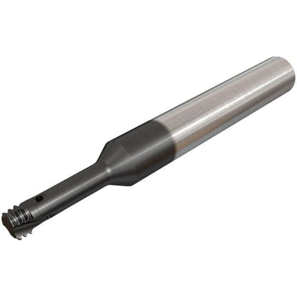 Iscar - UNJ, 5.1mm Cutting Diam, 3 Flute, Solid Carbide Helical Flute Thread Mill - Internal Thread, 16mm LOC, 64mm OAL, 8mm Shank Diam - Exact Tool & Supply