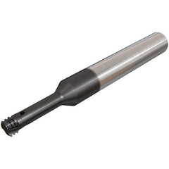 Iscar - UNJ, 5.1mm Cutting Diam, 3 Flute, Solid Carbide Helical Flute Thread Mill - Internal Thread, 16mm LOC, 64mm OAL, 8mm Shank Diam - Exact Tool & Supply