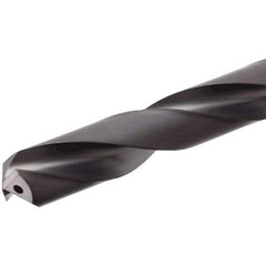 Iscar - 11.3mm 140° Solid Carbide Jobber Drill - TiAlN Finish, Right Hand Cut, Spiral Flute, Straight Shank, 102mm OAL, Standard Point - Exact Tool & Supply