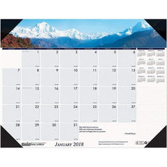 House of Doolittle - 12 Sheet, 22 x 17", Desk Pad Calendar - Mountains - Exact Tool & Supply