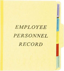 Pendaflex - 8-1/2 x 11", Letter Size, Yellow, Personnel File Folder - 20 Point Stock, 1/3 Tab Cut Location - Exact Tool & Supply