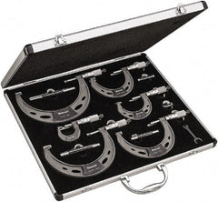 Starrett - Mechanical Outside Micrometer Sets Minimum Measurement (Inch): 0 Maximum Measurement (Inch): 6 - Exact Tool & Supply