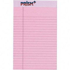 TOPS - 50 Sheet, 5 x 8", Narrow Legal Pad - Pastel Pink - Exact Tool & Supply