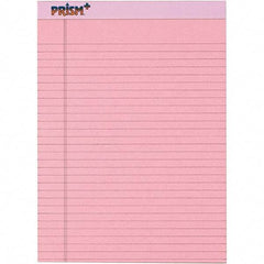 TOPS - 50 Sheet, 8-1/2 x 11-3/4", Legal/Wide (Style) Legal Pad - Pastel Pink - Exact Tool & Supply