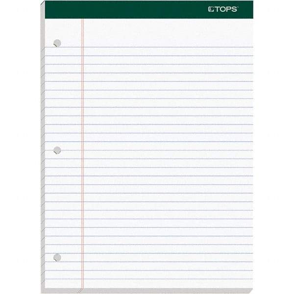 TOPS - 100 Sheet, 8-1/2 x 11-3/4", Legal/Wide (Style) Writing Pad - White - Exact Tool & Supply