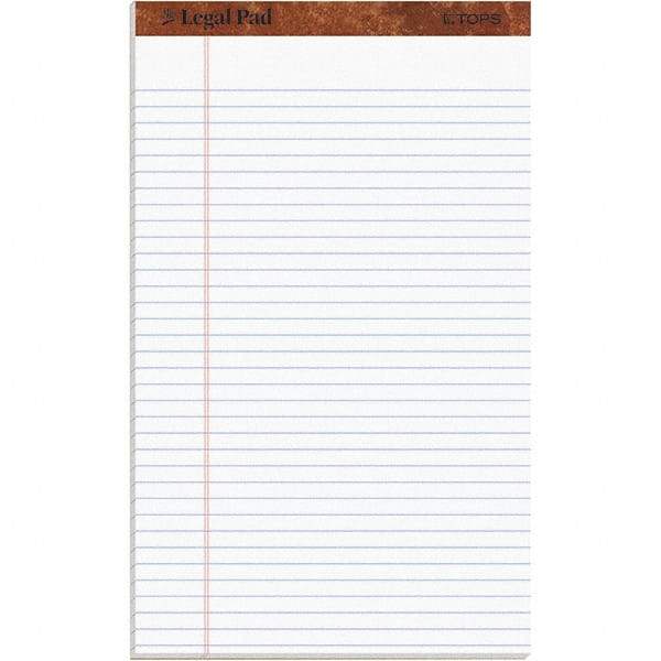 TOPS - 50 Sheet, 8-1/2 x 14", Legal/Wide (Style) Legal Pad - White - Exact Tool & Supply