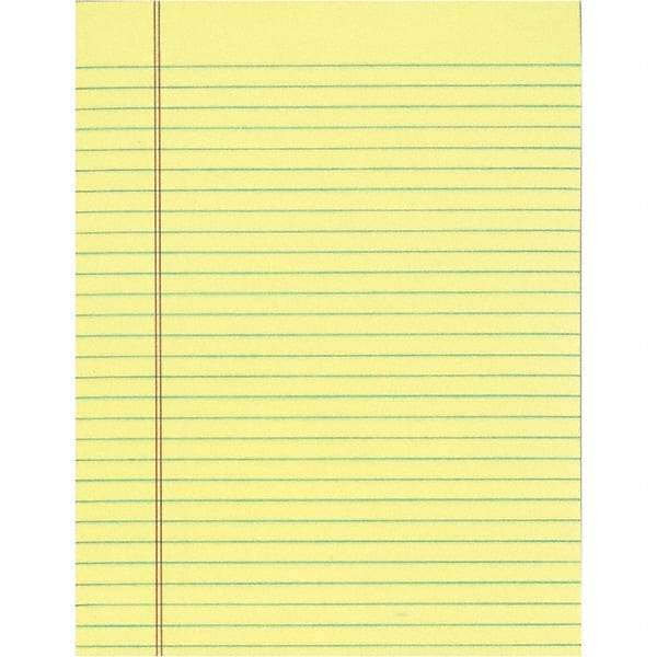 TOPS - 50 Sheet, 8-1/2 x 11", Legal/Wide (Style) Legal Pad - Canary - Exact Tool & Supply